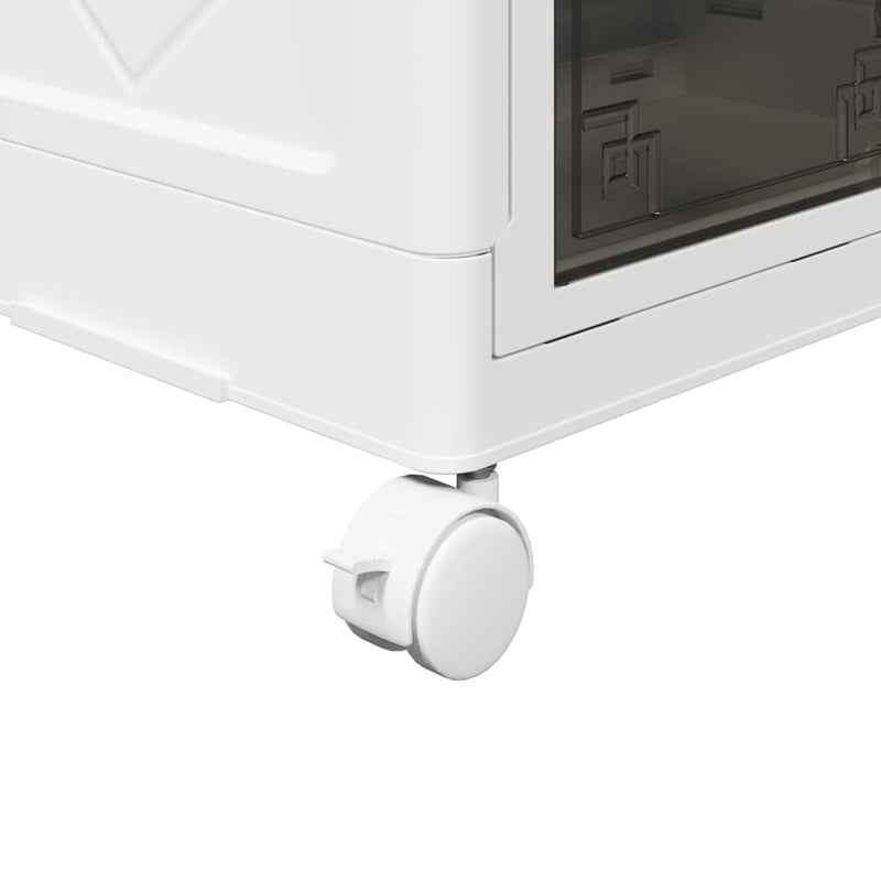 vidaXL egymásra rakható tárolódoboz kerekekkel 5 szintes 75 L