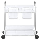 vidaXL tárolókocsi 2 szintes átlátszó 37x28x43,5 cm akril