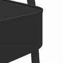 vidaXL tárolókocsi 3 rétegű fekete 42x41,5x77 cm acél