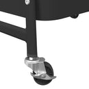 vidaXL tárolókocsi 3 rétegű fekete 42x41,5x77 cm acél