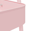 vidaXL 3-szintes rózsaszín acél tárolókocsi 42 x 41,5 x 77 cm