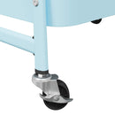 vidaXL tárolókocsi 3 rétegű kék 42x41,5x77 cm acél