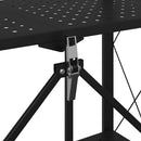 vidaXL fekete kerekes acél tárolópolc 71 x 34 x 88 cm