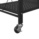vidaXL fekete kerekes acél tárolópolc 71 x 34 x 88 cm
