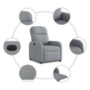 vidaXL világosszürke szövet elektromos dönthető fotel