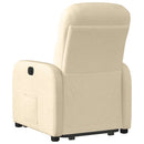 vidaXL krémszínű szövet felállást segítő dönthető fotel