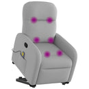 vidaXL Álló masszázsfotel felhőszürke szövet