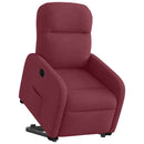 vidaXL elektromos felállást segítő bordó szövet dönthető fotel