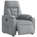 vidaXL világosszürke szövet elektromos dönthető fotel
