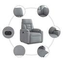 vidaXL világosszürke szövet elektromos dönthető fotel