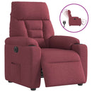 vidaXL bordó szövet elektromos dönthető fotel