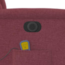 vidaXL bordó szövet elektromos dönthető masszázsfotel