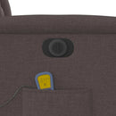 vidaXL sötétbarna szövet elektromos dönthető masszázsfotel