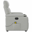 vidaXL felhőszürke szövet dönthető elektromos masszázsfotel