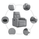 vidaXL világosszürke szövet felállást segítő dönthető fotel