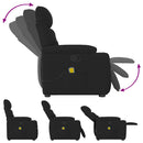 vidaXL fekete szövet dönthető masszázs- és állófotel