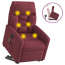 vidaXL bordó szövet dönthető masszázs- és állófotel