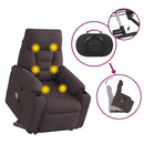 vidaXL sötétbarna szövet dönthető masszázs- és állófotel