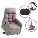 vidaXL tópszínű szövet dönthető masszázs- és állófotel