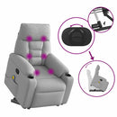 vidaXL Álló masszázsfotel felhőszürke szövet