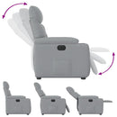 vidaXL elektromos felállást segítő világosszürke szövet dönthető fotel