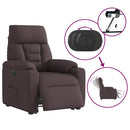 vidaXL elektromos felállást segítő sötétbarna szövet dönthető fotel