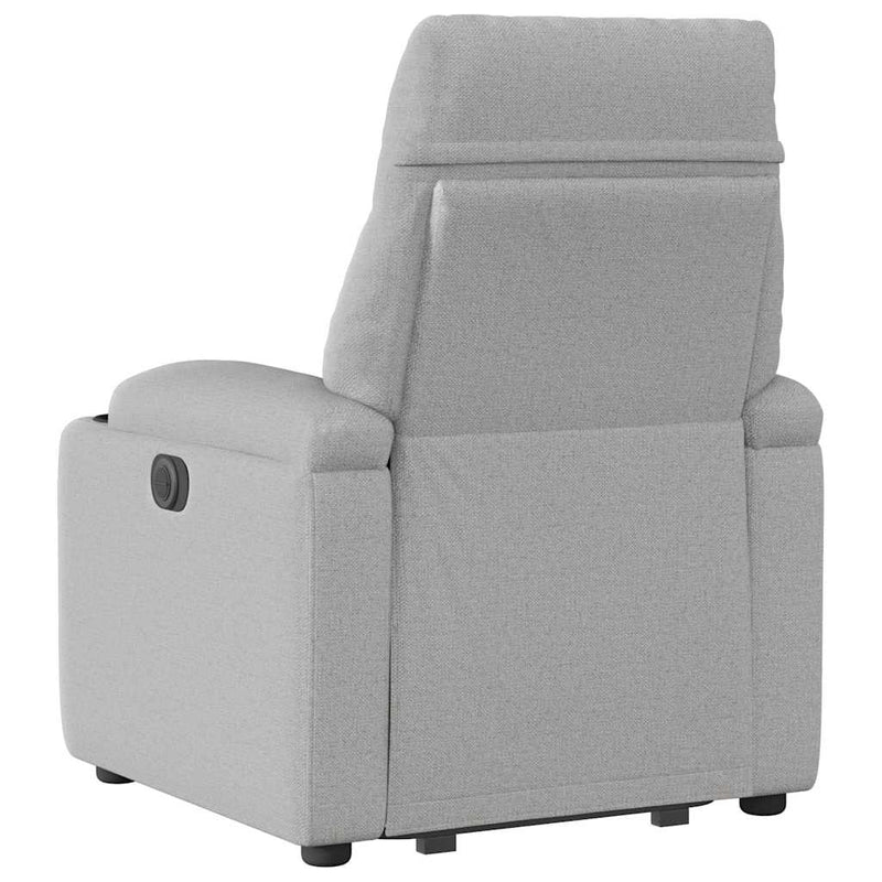 vidaXL Elektromos állványos fekvőszék felhőszürke szövet