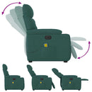 vidaXL sötétzöld szövet dönthető elektromos álló masszázsfotel