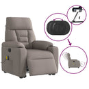 vidaXL tópszínű szövet dönthető elektromos álló masszázsfotel