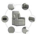 vidaXL világosszürke mikroszálas szövet elektromos dönthető fotel