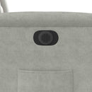 vidaXL világosszürke mikroszálas szövet elektromos dönthető fotel