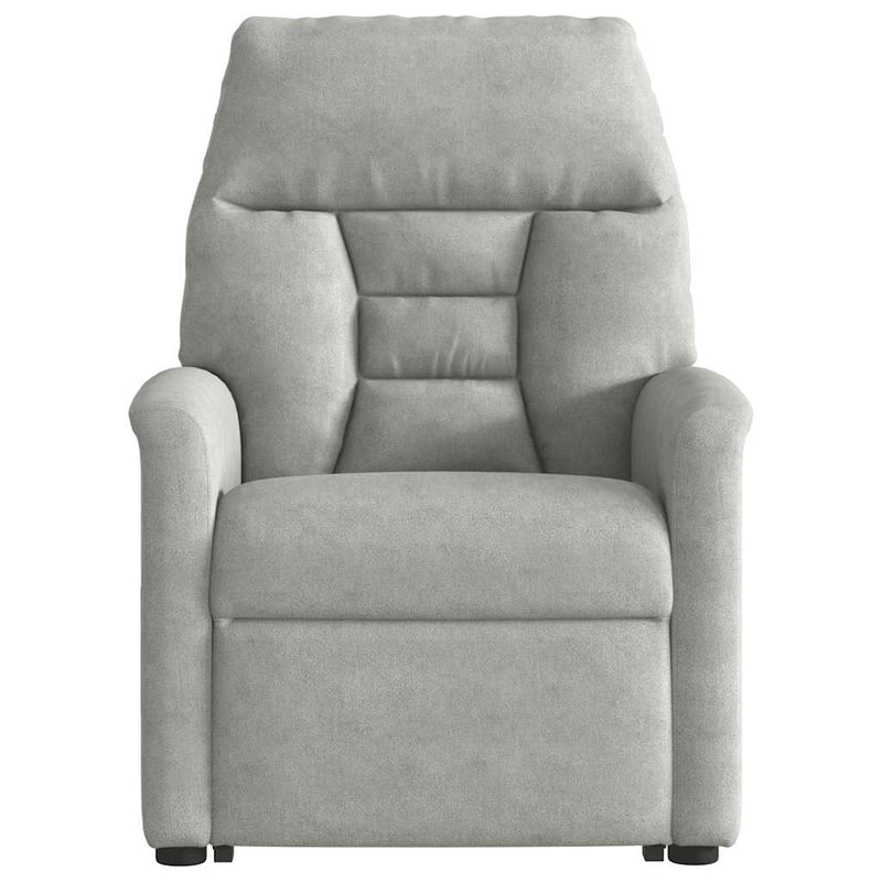 vidaXL világosszürke mikroszálas szövet felállást segítő fotel