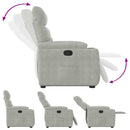 vidaXL világosszürke mikroszálas szövet felállást segítő fotel