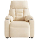 vidaXL bézs mikroszálas szövet felállást segítő dönthető fotel