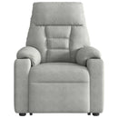 vidaXL világosszürke mikroszálas szövet elektromos álló dönthető fotel