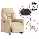 vidaXL krémszínű mikroszálas szövet elektromos álló dönthető fotel