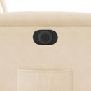 vidaXL bézs mikroszálas szövet elektromos álló dönthető fotel