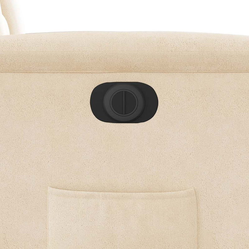 vidaXL bézs mikroszálas szövet elektromos álló dönthető fotel