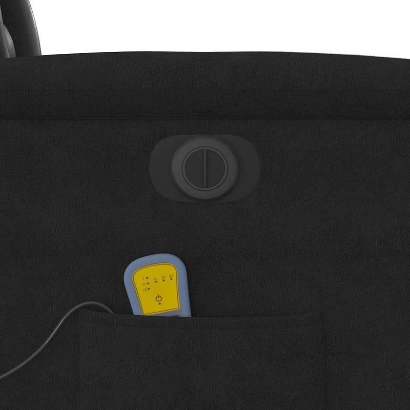 vidaXL fekete mikroszálas szövet elektromos álló masszázsfotel