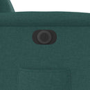 vidaXL sötétzöld szövet elektromos dönthető fotel