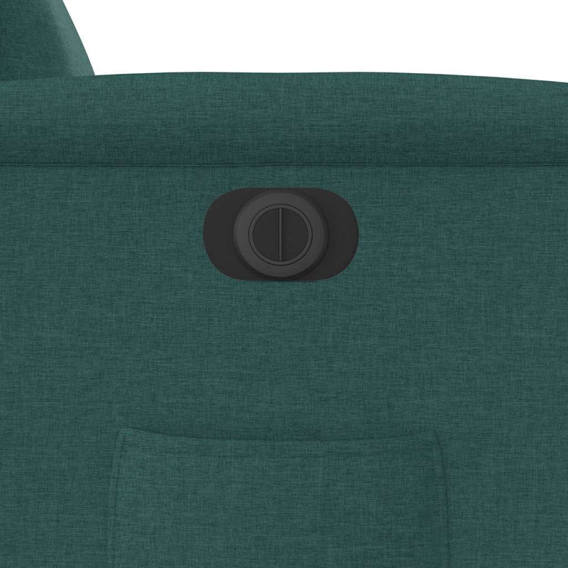 vidaXL sötétzöld szövet elektromos dönthető fotel