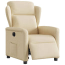 vidaXL krémszínű szövet elektromos dönthető fotel