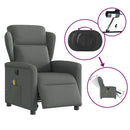 vidaXL sötétszürke szövet dönthető elektromos masszázsfotel