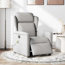 vidaXL felhőszürke szövet dönthető elektromos masszázsfotel