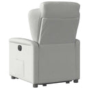 vidaXL Elektromos állványos fekvőszék felhőszürke szövet