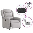 vidaXL felhőszürke szövet elektromos dönthető fotel