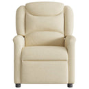 vidaXL krémszínű szövet dönthető elektromos masszázsfotel