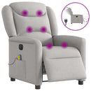 vidaXL felhőszürke szövet dönthető elektromos masszázsfotel