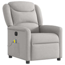 vidaXL felhőszürke szövet dönthető elektromos masszázsfotel