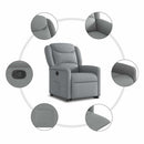vidaXL világosszürke szövet felállást segítő dönthető fotel